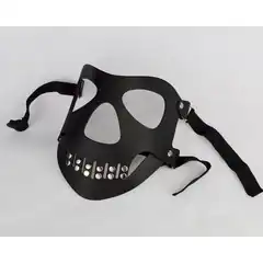  Черная маска Череп с пряжками 