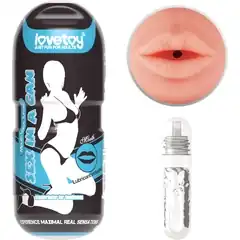  Телесный мастурбатор-ротик Sex In A Can Mouth Stamina Tunnel 