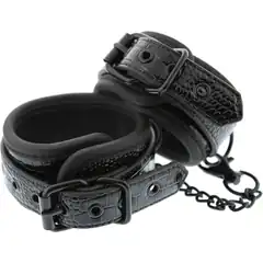  Черные оковы на щиколотки ANKLE CUFF CROCO 