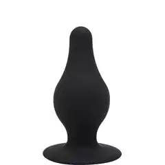  Черный анальный стимулятор DUAL DENSITY PLEASURE PLUG XS 6,4 см 