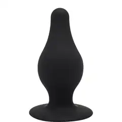  Черный анальный стимулятор DUAL DENSITY PLEASURE PLUG M 9,3 см 