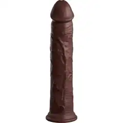 Коричневый фаллоимитатор-реалистик 11 Silicone Dual Density Cock 29,5 см 