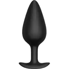  Черная анальная пробка Butt plug №04 10 см 