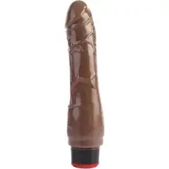  Коричневый вибратор-реалистик 8.1 Vibrating Dildo 20 см 