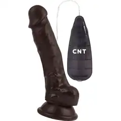  Коричневый вибратор-реалистик Super Realistic Vibrating Dildo 18,5 см 