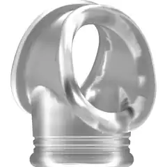  Прозрачное эрекционное кольцо для пениса и мошонки No.48 Cockring with Ball Strap 