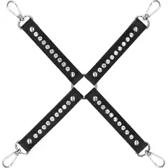 Черный крестообразный фиксатор Diamond Studded Hogtie 