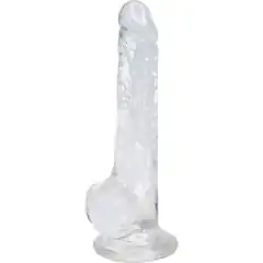  Прозрачный фаллоимитатор на присоске Lusty Jelly Dildo 18 см 