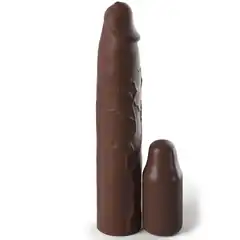  Коричневая насадка-удлинитель 3 Inch Silicone Mega X-tension 22,9 см 