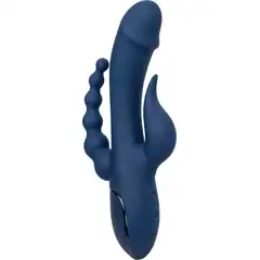  Синий тройной вибромассажер Triple Orgasm 
