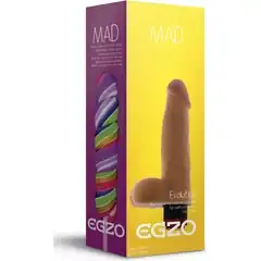  Телесный реалистичный мультискоростной вибратор Mad Lollipop 17,5 см. FFF 