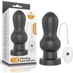 Черная анальная вибровтулка 7 King Sized Vibrating Anal Rammer 18 см 
