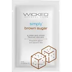  Саше лубриканта на водной основе Simply Aqua Brown Sugar с ароматом коричневого сахара 3 мл 