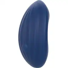  Синий вибромассажер Cashmere Velvet Curve 
