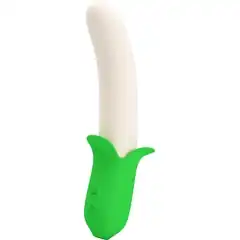  Силиконовый вибратор Banana Knight 19,5 см 