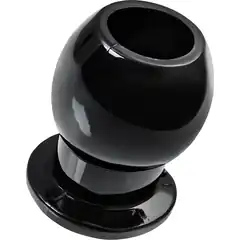  Черная анальная втулка Basic M 6,5 см 