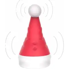  Красный вибростимулятор в форме колпака Magical Santa Hat 
