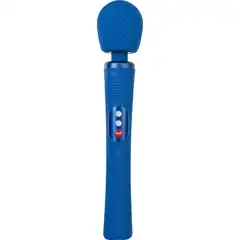  Синий вибромассажер Vim Vibrating Wand 31,3 см 