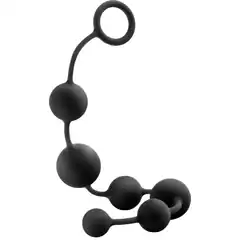  Черная анальная цепочка Black Anal Beads 40,6 см 