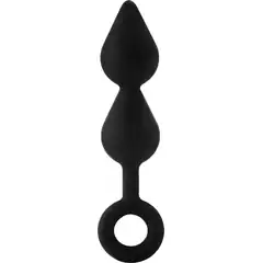  Черный анальный стимулятор XL Double Drop Plug 20 см 