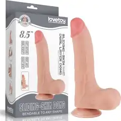  Телесный фаллоимитатор 8.5 Sliding Skin Dual Layer Dong 22 см 