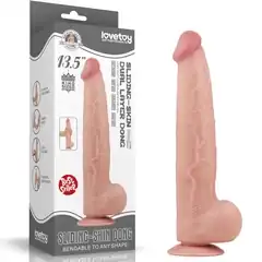  Телесный фаллоимитатор 13.5 King Sized Sliding Skin Dual Layer Dong 34 см 