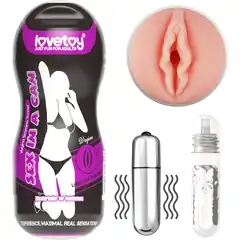  Мастурбатор-вагина Sex In A Can Vagina Stamina Tunnel Vibrating с вибрацией 