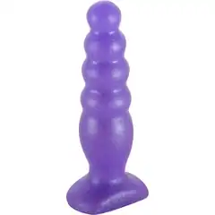  Фиолетовый анальный стимулятор Large Bubble Plug 14,5 см 