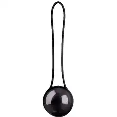  Черный вагинальный шарик Pleasure Ball Deluxe 