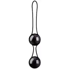  Черные вагинальные шарики в сцепке Pleasure balls Deluxe 