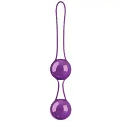  Фиолетовые вагинальные шарики в сцепке Pleasure balls Deluxe 