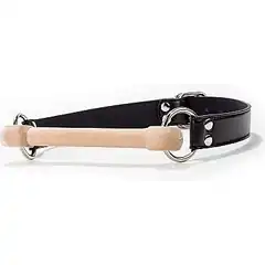  Черный кляп Wooden Bridle с деревянным трензелем 