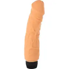  Телесный вибратор-реалистик VINYL P-SHAPE 18 см 