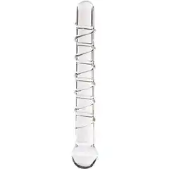  Стеклянный фаллоимитатор GLASS WORXX SPARKLE SCEPTER CLEAR 17 см 