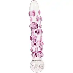  Стеклянный фаллоимитатор с шишечками Glass worxx diamond dazzler 17 см 