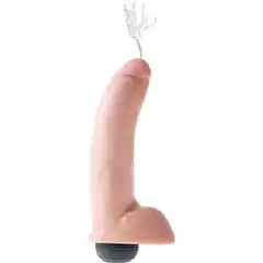  Телесный фаллоимитатор с эффектом семяизвержения Squirting Cock with Balls 22,9 см 