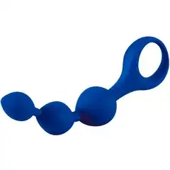  Синяя анальная цепочка Love Beads 14 см 