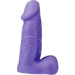  Фиолетовый реалистичный массажёр XSKIN 5 PVC DONG 13 см 