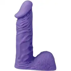  Фиолетовый стимулятор-фаллос XSKIN 6 PVC DONG 15 см 