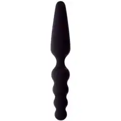  Чёрный двусторонний массажер для анальной стимуляции MENZSTUFF DUAL PROBE 18 см 