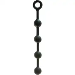  Чёрная анальная цепочка MENZSTUFF BUTT BEADS BLACK 33 см 