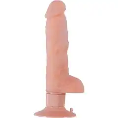  Телесный вибратор-реалистик на присоске REALSTUFF 7INCH VIBRATOR 17,8 см 