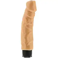  Телесный вибратор-реалистик с богатым рельефом поверхности PEARL SHINE 9 VIBRATOR 22,8 см 