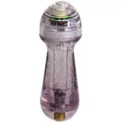  Фиолетовый мини-вибратор с блёстками Gleamer 11,5 см 