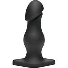  Чёрная анальная пробка TitanMen The Rumpy 16,5 см 
