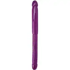  Фиолетовый двусторонний фаллоимитатор Sex Please! 16 Double Duty Dong 40 см 