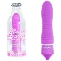  Фиолетовый вибратор в бутылке Bottle Rockets Saturn 11 см 