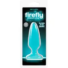  Голубая, светящаяся в темноте анальная пробка Firefly Pleasure Plug Medium 12,7 см 