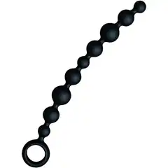  Большая чёрная анальная цепочка Joyballs Anal Wave 29,8 см 