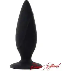  Чёрная силиконовая анальная пробка ROCCO ANAL PLUG LARGE 12,7 см 
